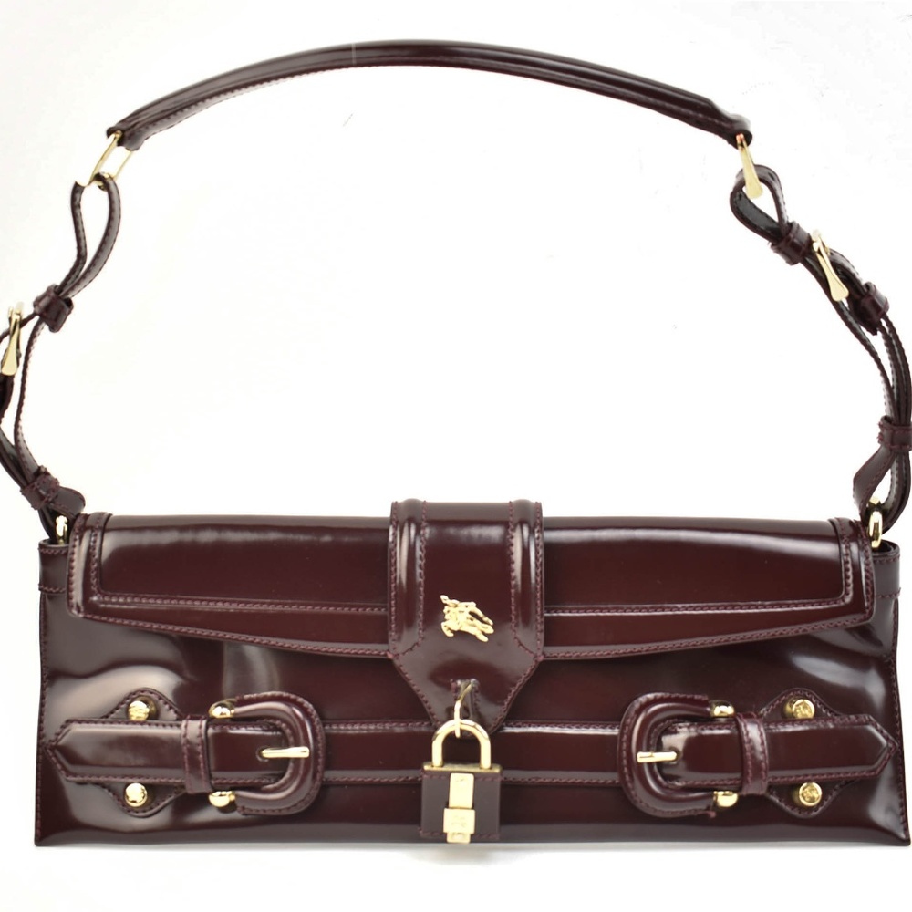 BURBERRY:  Authentic Burgundy Patent Leather